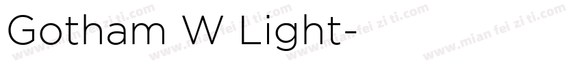 Gotham W Light字体转换